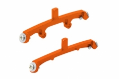 Rakonheli Landegestellhalterung orange aus CNC Aluminium für Blade Nano CPX, Nano CPS, Nano S2 und Nano S3