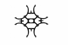 Rakonheli 7mm Motoren Hauptrahmen aus Carbon für Blade Inductrix