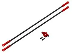 Rakonheli Heckstreben Carbon/Aluminium in rot für Blade 250CFX