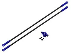 Rakonheli Heckstreben Carbon/Aluminium in blau für Blade 250CFX