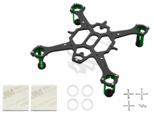 Rakonheli Tuning Rahmen V2 aus carbon in grün für Blade Nano QX2