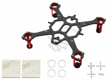 Rakonheli Tuning Rahmen V2 aus carbon in rot für Blade Nano QX2