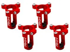 Rakonheli 6mm Motorhalter und Landegestell in rot für Tuningrahmen für NQX2