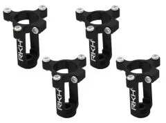 Rakonheli 6mm Motorhalter und Landegestell schwarz für Tuningrahmen für NQX2