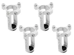 Rakonheli 6mm Motorhalter und Landegestell silber für Tuningrahmen für NQX2