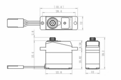 SAVÖX Mini Servo SH-0263MG Taumelscheibenservo 