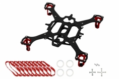 Rakonheli 90mm carbon Hauptrahmen für 6mm Motoren RKH 90RQX in rot