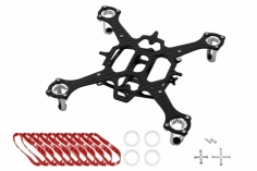 Rakonheli 90mm carbon Hauptrahmen für 7mm Motoren RKH 90RQX in silber