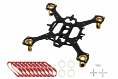 Rakonheli 90mm carbon Hauptrahmen für 7mm Motoren RKH 90RQX in gelb