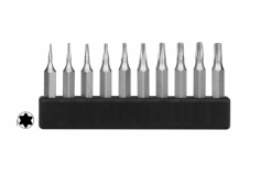 Mini Bit Sortiment T-Profil kurz 10 Teilig für 4mm Sechskant Bit