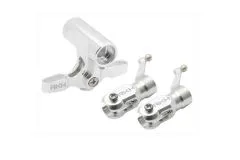 Rakonheli Hauptrotorkopf SET in silber aus CNC Aluminium für Blade 130S, 150S und 180CFX