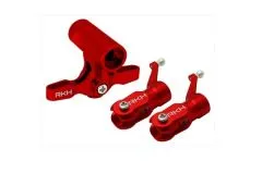 Rakonheli Hauptrotorkopf SET in rot aus CNC Aluminium für Blade 130S, 150S und 180CFX