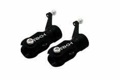 Rakonheli Hauptblatthalter Set aus CNC Aluminium in schwarz für Blade 130S, 150S und 180CFX