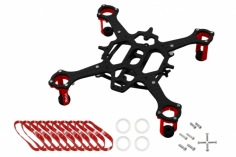 Rakonheli 90mm carbon Hauptrahmen für 8,5mm Motoren RKH 90RQX in rot