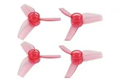 Rakonheli Propellerset 3Blatt 1mm Welle in transparentem rot 40mm für Blade Inductrix