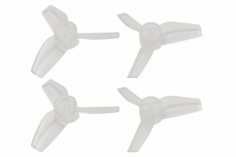 Rakonheli Propellerset 3Blatt 1mm Welle in transparentem weiß 40mm für Blade Inductrix