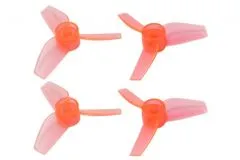 Rakonheli Propellerset 3Blatt 1mm Welle in transparentem orange 40mm für Blade Inductrix