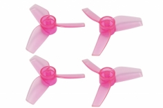 Rakonheli Propellerset 3 Blatt 1mm Welle in transparentem pink 40 mm für Blade Inductrix