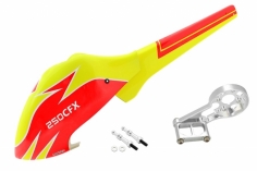 Lionheli Speed Rumpf im rot-gelb Design  für den Blade 250CFX