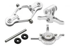 Rakonheli Rotorkopf Set in silber für Blade mSRX und mSRS