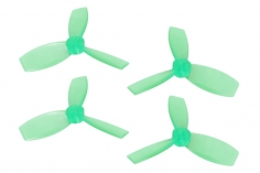 Rakonheli Propellerset 3 Blatt 2222 in transparentem grün 4 Stück (2xCW 2x CCW, 1,5mm Welle) für Blade Torrent 110 FPV