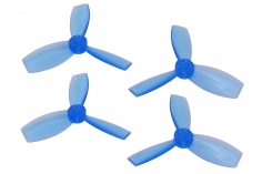 Rakonheli Propellerset 3Blatt 2222 in transparentem blau 4Stück (2xCW und 2xCCW, 1,5mm Welle) für Blade Torrent 110 FPV