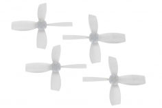 Rakonheli Propellerset 4Blatt 2222 in transparent 4Stück (2xCW und 2xCCW 1,5mm Welle) für Blade Torrent 110 FPV