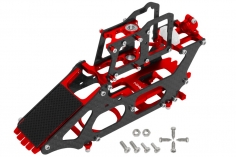 Rakonheli Hauptrahmen aus Carbon in rot für Blade 130 S