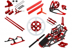 Rakonheli Tuning Set aus CNC Aluminium in rot für Blade 130S