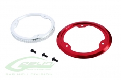 SAB Goblin Tuning Heckrotor Riemenrad vorne 72 Zähne aus Aluminium Rot für Fireball und Mini Comet