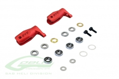 SAB Goblin Tuning Heckrotorblatthalter Set aus Aluminium in Rot für Fireball und Mini Comet