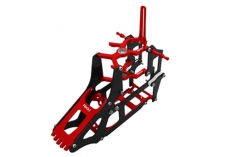 Rakonheli Hauptrahmen aus Carbon in rot für Blade 180 CFX und 180 CFX Trio