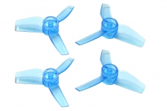 Rakonheli Propellerset 3 Blatt 40mm in transparentem blau 4 Stück für Brushless Whoop FPV 1,5mm Welle