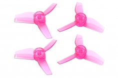 Rakonheli Propellerset 3 Blatt 40mm in transparentem pink 4 Stück für Brushless Whoop FPV 1,5mm Welle