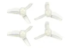 Rakonheli Propellerset 3Blatt 40mm in transparentem weiß 4Stück für Brushless Whoop FPV 1,5mm Welle