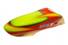 Fusuno Red Snake Design Airbrush fiberglas Kabinenhaube für OXY3
