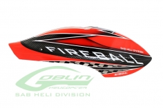 SAB Goblin Kabinenhaube Rot Schwarz für Fireball Competition