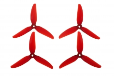 HQ Durable Prop Propeller 5X5X3V1S aus Poly Carbonate in rot transparent je 2CW+2CCW