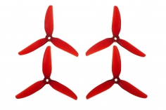 HQ Durable Prop Propeller 7X3,5X3V1S aus Poly Carbonate in rot transparent je 2CW+2CCW