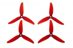 HQ Durable Prop Propeller 7X3,5X3V1S aus Poly Carbonate in rot transparent je 2CW+2CCW