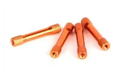 Abstandshalter M3 aus Aluminium in "Bone" Form in orange 4Stück 35mm