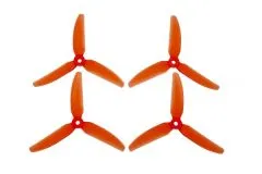 HQ Dreiblatt Propeller DP Durable Prop Poly Carbonat 5,1x5,1x3 in rot transparent 2xCW und 2xCCW