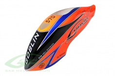 SAB Goblin Kabinenhaube Orange Schwarz Blau für 570 Sport