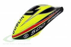 SAB Goblin Kabinenhaube Gelb Schwarz für 500 Sport