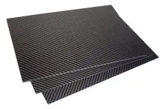 Vollcarbonplatte seidenmatt 30x20cm Stärke 2,0mm