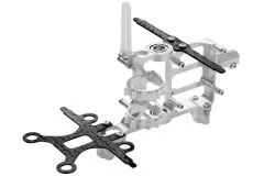 Rakonheli Hauptrahmen aus Carbon in silber für Blade mSRS