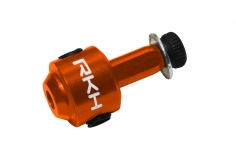 Rakonheli Heckrotorblatthalter aus Aluminium in orange für 130S, 150S, 200SRX, 200S, 230S, 230S V2, 230S Night und 250CFX 