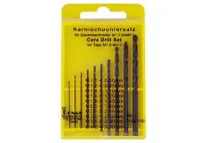 HSS Kernlochbohrersatz für Gewindebohrer von M1 bis M4 10 Teilig
