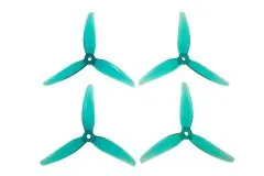 HQ Prop Propeller POPO Quick Swap 5.1X4.6X3V1S aus Poly Carbonate in petrol transparent je 2CW+2CCW