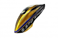 SAB Goblin Kabinenhaube Gold Schwarz Blau für 570 SPORT